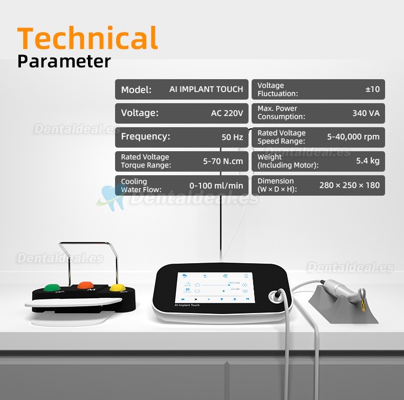 Pluspower®Ai Touch Sistema de cirugía de implante motor sin escobillas dental con contraángulo 20:1